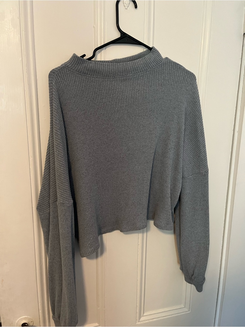 SO Cozy Mockneck Cropped Sweater Powder Blue